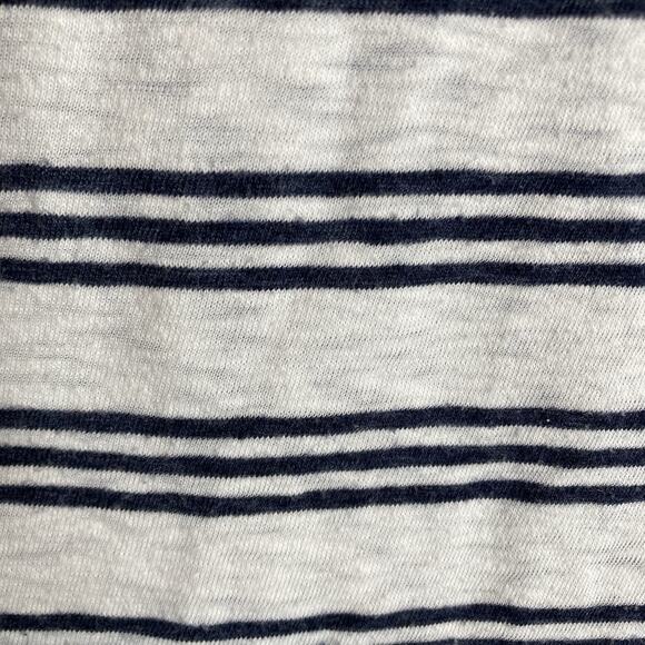 J Crew‎ Women's White Black Striped Scoop Neck T Shirt Est. Size L Preppy Basics - Picture 10 of 10